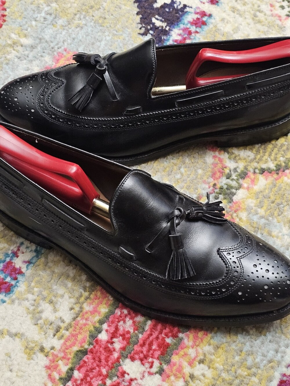 Allen Edmonds Manchester Shoes Mens Size 9 1/2 D Tassel Loafers Dress Shoes - Picture 6 of 14